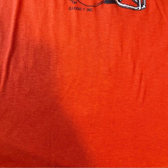 Vintage 80s/90s Logo 7 Cleveland Browns Single Stitch T Shirt - Large - Picture 4 of 7